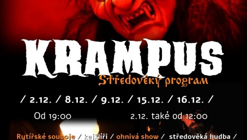 ČERTOVSKÝ STŘEDOVĚKÝ PROGRAM S KRAMPUSÁKAMA V KRČMĚ DĚTENICE